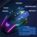ONIKUMA Wired Gaming Mouse 6 Levels Adjustable 6400 DPI 7 Programmable Buttons 7 RGB Lighting Modes Ergonomic Mice for PC Gamer