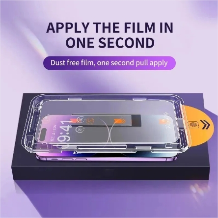 1pcs 8K Oleophobic Coating Dust free Installation Screen Protector For iPhone 12, 13, 14, 15 Anti Spy Glass