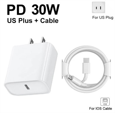 30W Fast Charger Wireless Charger For Apple iPhone, Magnetic Wireless Charging USB C Cable